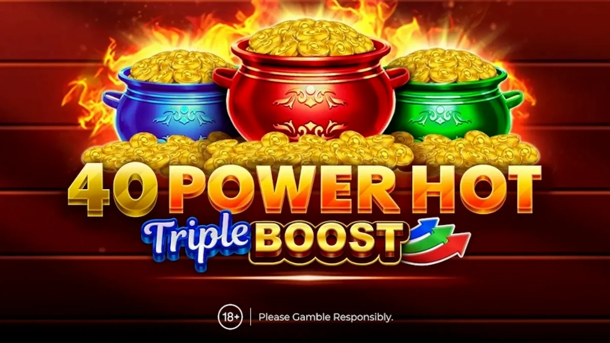 Interface do jogo de slot 40 Power Hot Triple Boost