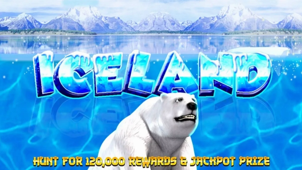 Cenário gelado e temático do jogo Iceland da Spadegaming
