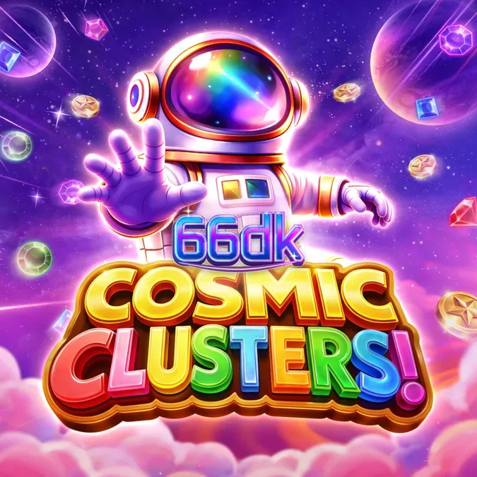 Interface do slot Cosmic Clusters em um dispositivo móvel